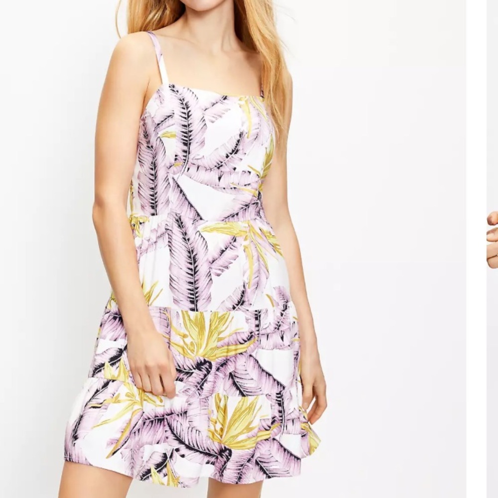 LOFT Paradise Tiered Mini Dress
